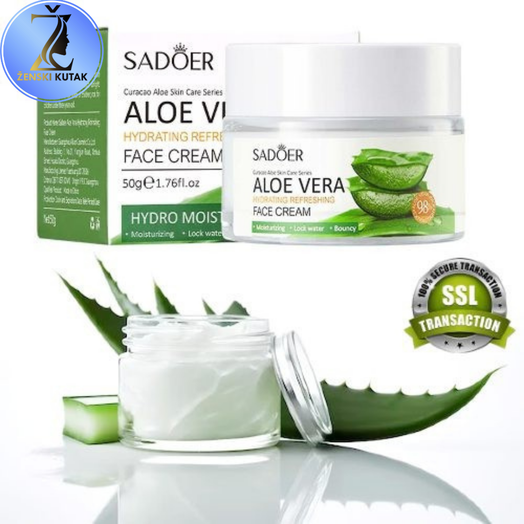 Aloe Vera Hidratantna krema za lice za blistavu kožu