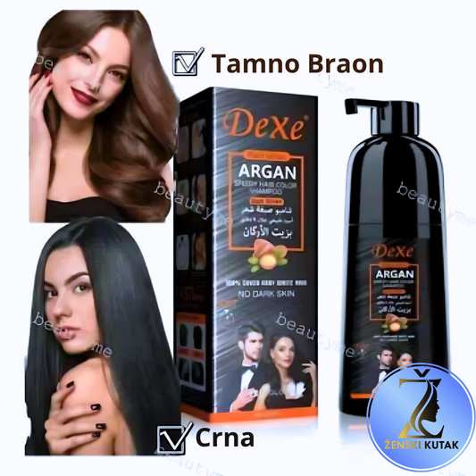 Dexe Šampon za Kosu sa Arganovim Uljem - Za Postizanje Bogate Crne i Braon Boje