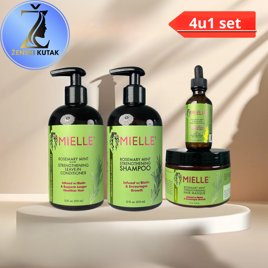 4u1 Mielle biljni set za njegu i rast kose
