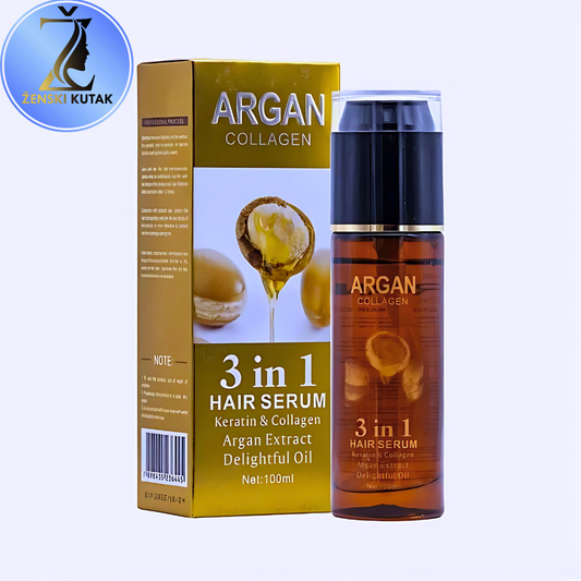 3u1 Serum za Kosu – Keratin & Kolagen & Ekstrakt Arganovog Ulja